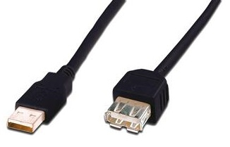 Cabo USB A Macho - USB A Fêmea (1,8 mts) - DIGITUS