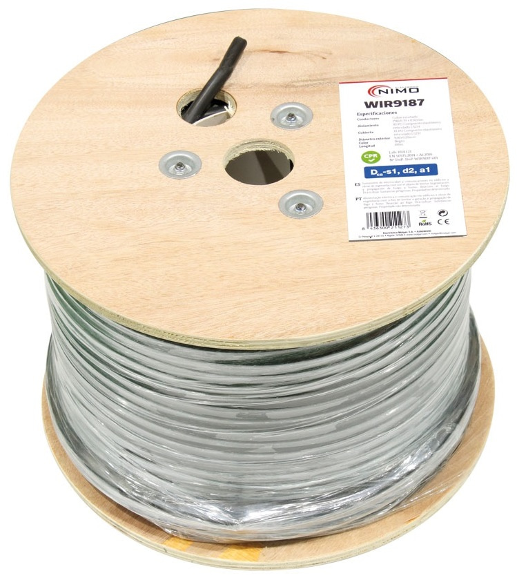 Bobine Cabo p/ Sistemas Fotovoltaicos em Cobre 1x 10,0mm² Preto (100 mts) - NIMO
