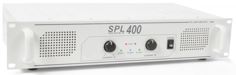 Amplificador PA Branco 2x 200W 19' (SPL 400) - SPL
